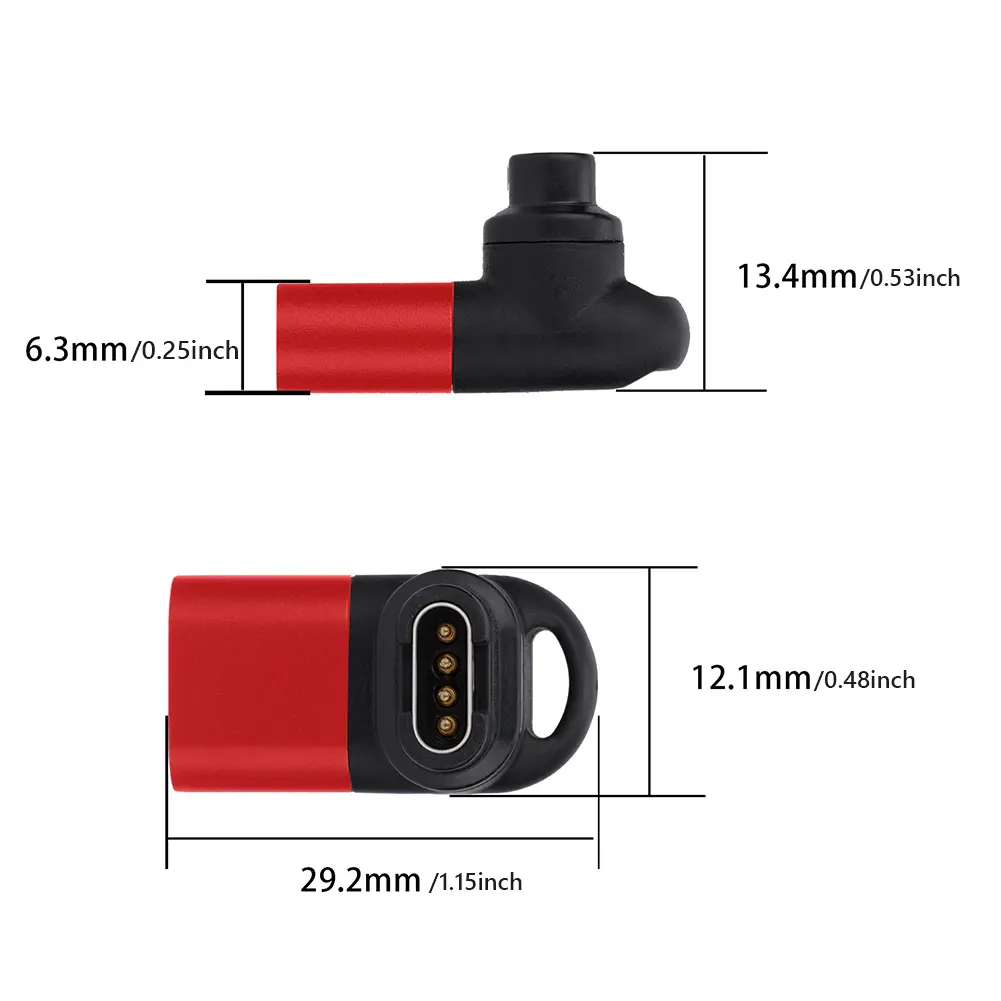 Type -C Charger Cable Adapter Replacement Charger Adapter Smart Watch 90 Degree Elbow Accessories for Garmin Fenix 7/7S/7X/6
