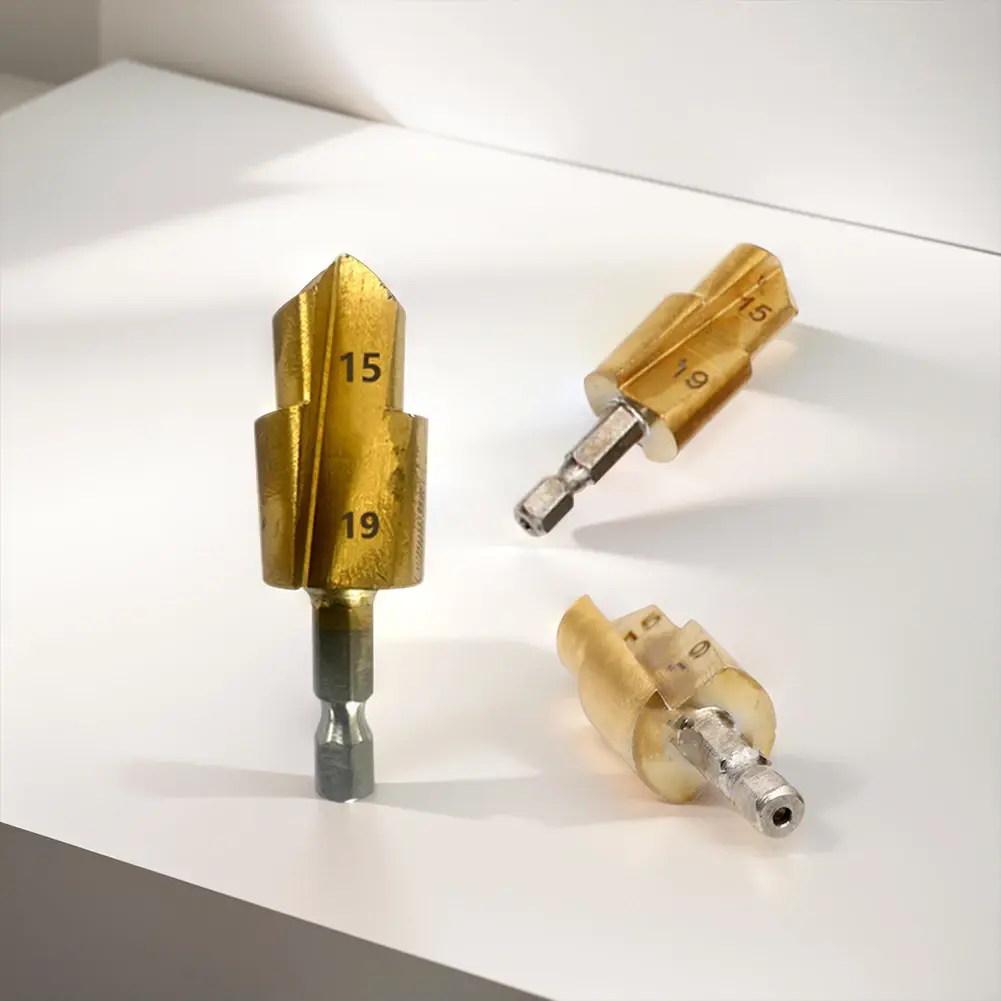 6.35mm Hexagonal Shank Step Drill Full Open Process Stepped Drill Bit Water Pipe Expansion Drill Bit Water Pipe Connection Tool