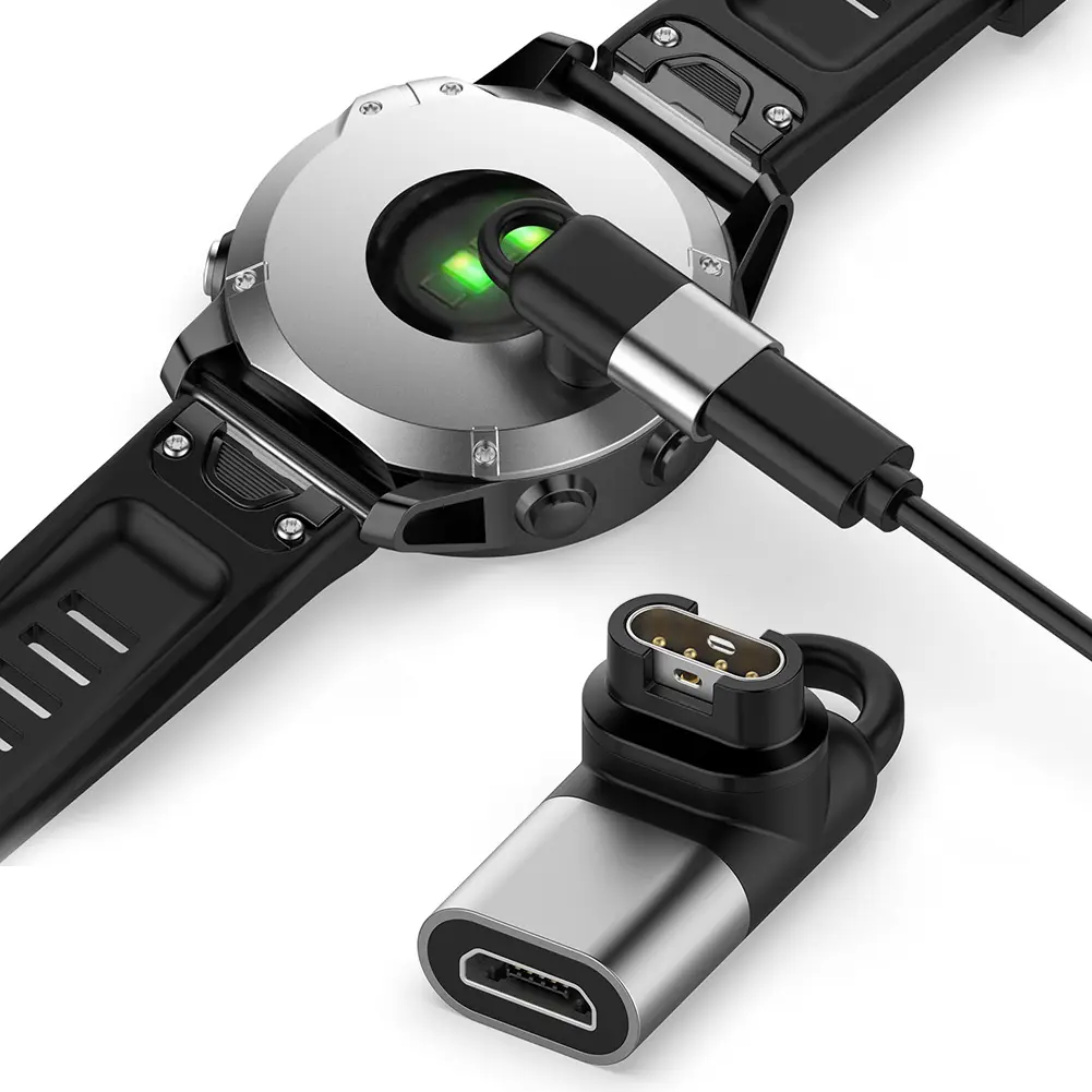 Watch Power Charger Cable Connector Adapter for Garmin Fenix 7/7S/7X/6/6S/6X Micro USB/Type-C/IOS Watch Charging Converter