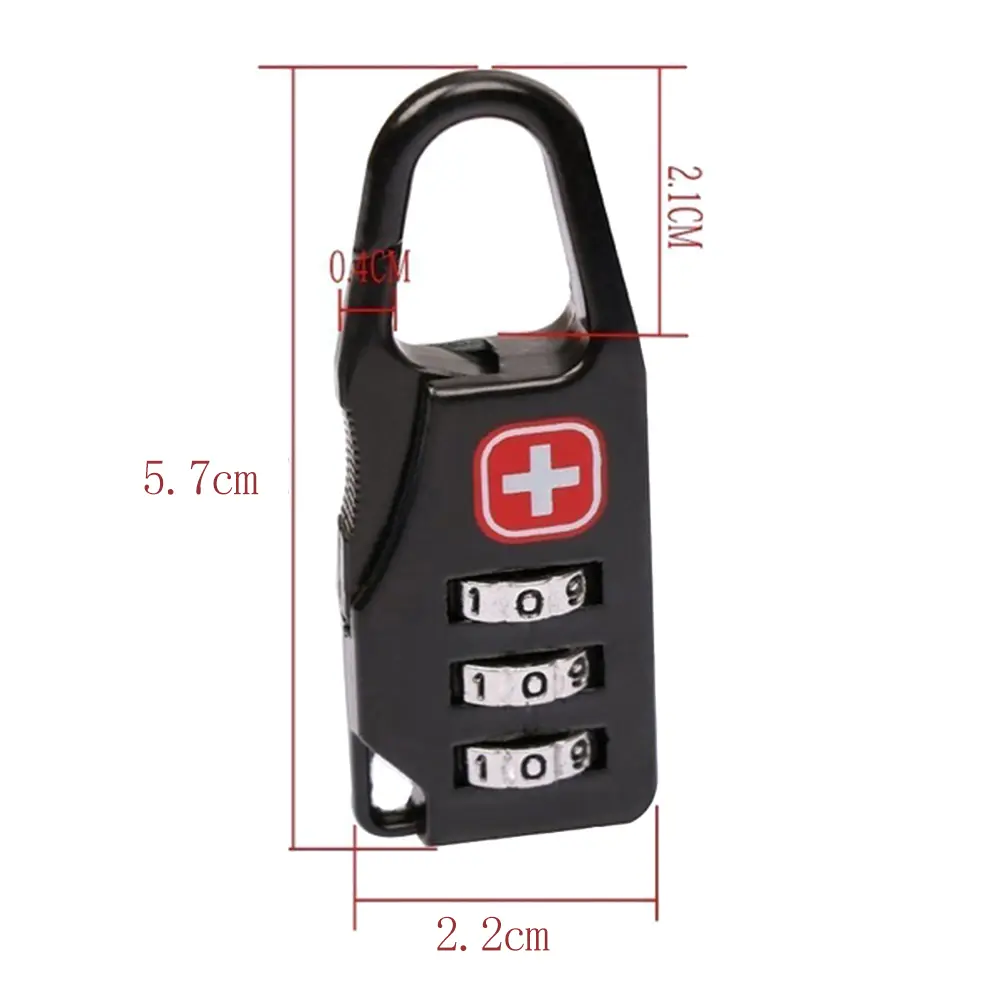 50PCS -1PCSMini Alloy Safe Combination Code Number Lock Padlock for Luggage Zipper Backpack