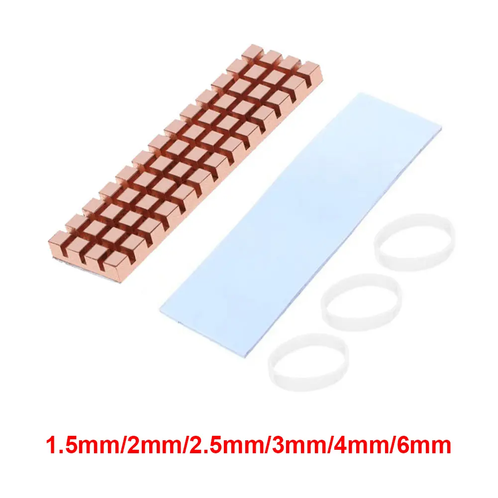 PC Notebook SSD Heat Sink for M.2 2280 PCI-E NVME with Thermal Pad Heatsink Computer Cooler Copper Radiator
