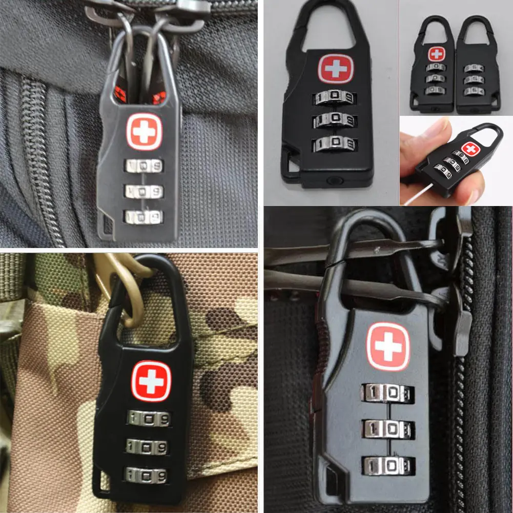 50PCS -1PCSMini Alloy Safe Combination Code Number Lock Padlock for Luggage Zipper Backpack