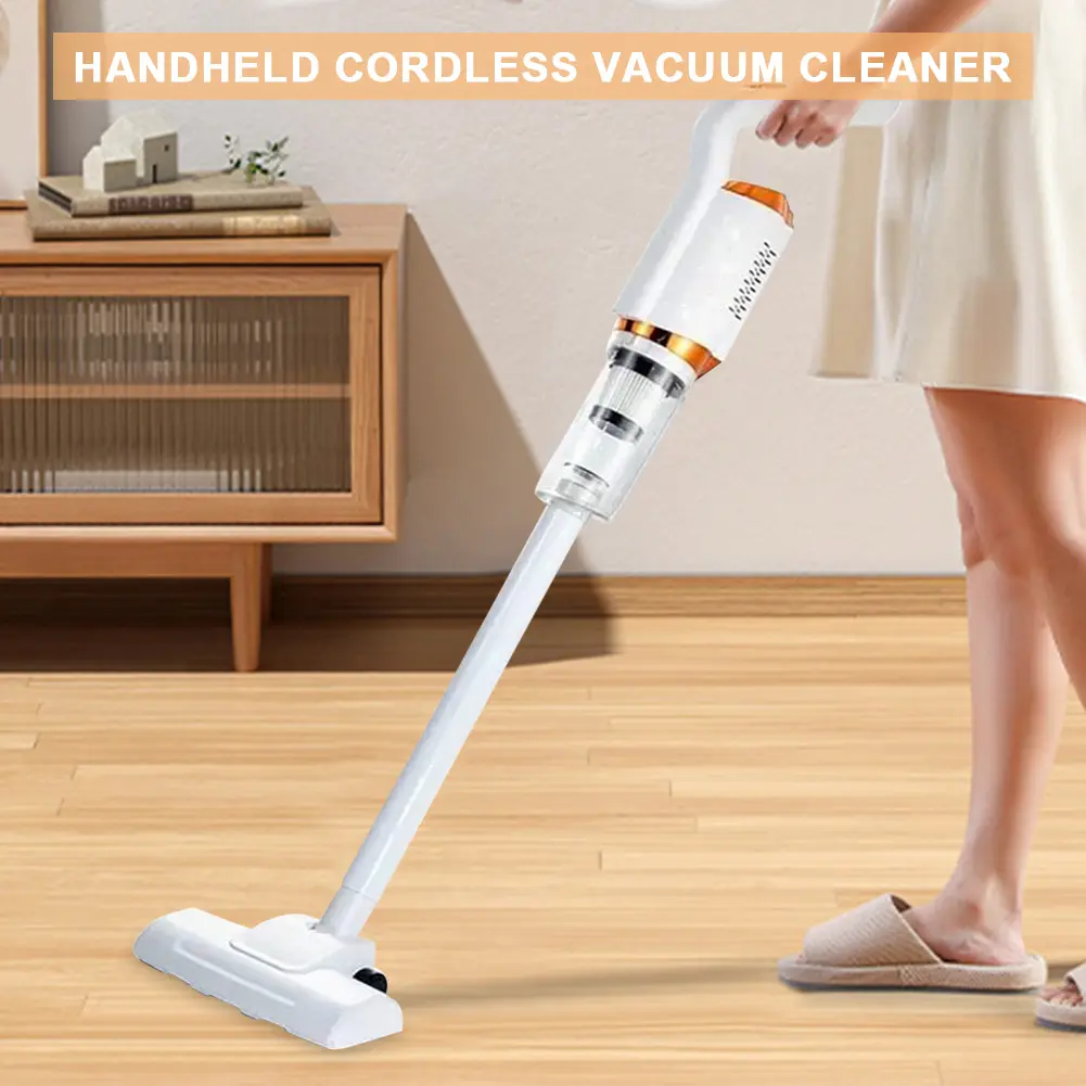 Large Suction Vacuum Cleaner Handheld Wireless Vacuum Cleaner USB Rechargeable 2000mAh Mopping Machine 120W for Home and Car Use