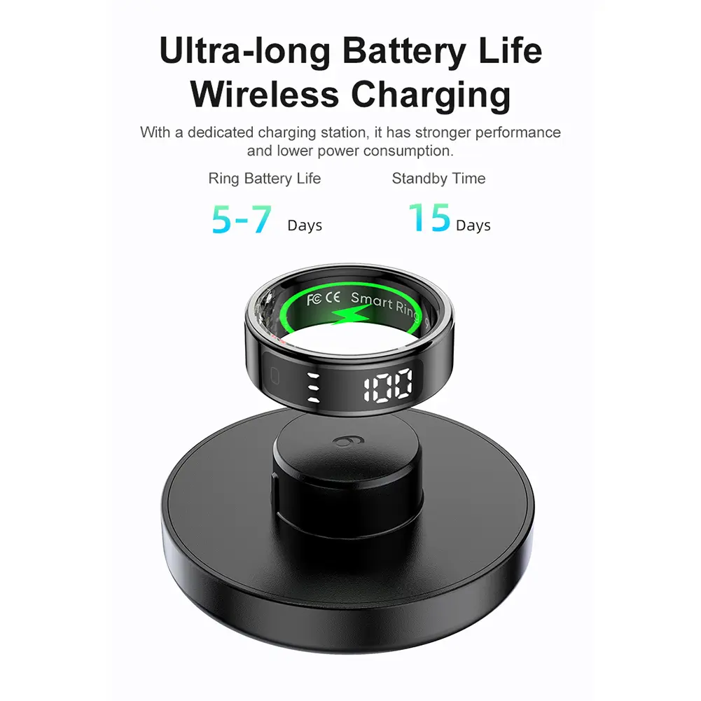 R11 Smart Ring with Display Screen and Touch Health Manager for Android & iOS