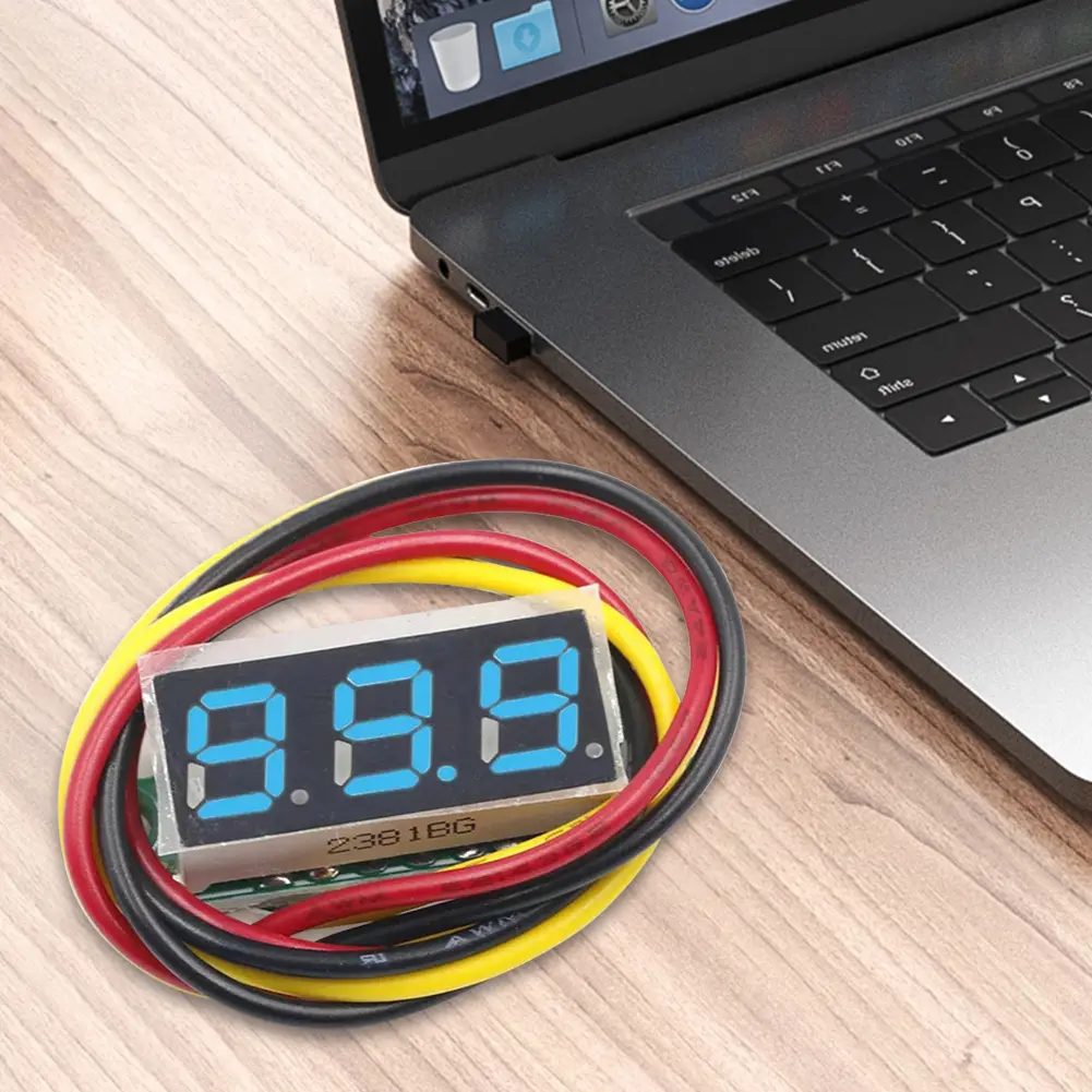 1-10Pcs DC 0V-100V 0.28 inch LED Digital Voltmeter Voltage Meter Volt Detector Monitor Tester Panel Car 12V 24V