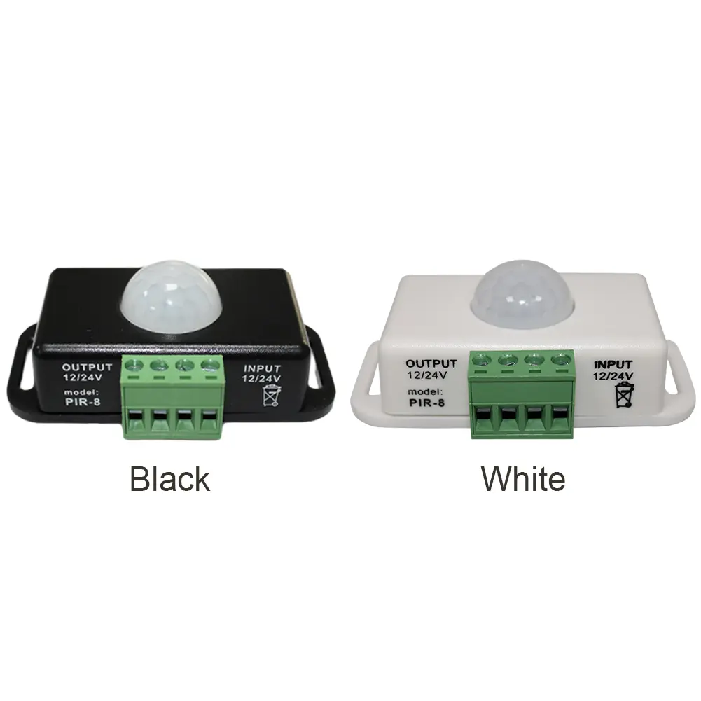 DC 12V/24V Body Infrared Sensor LED Motion Sensor Switch Body Infrared Sensing Controller Motion Detector for LED Strips/Bulbs