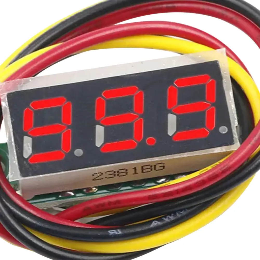 1-10Pcs DC 0V-100V 0.28 inch LED Digital Voltmeter Voltage Meter Volt Detector Monitor Tester Panel Car 12V 24V