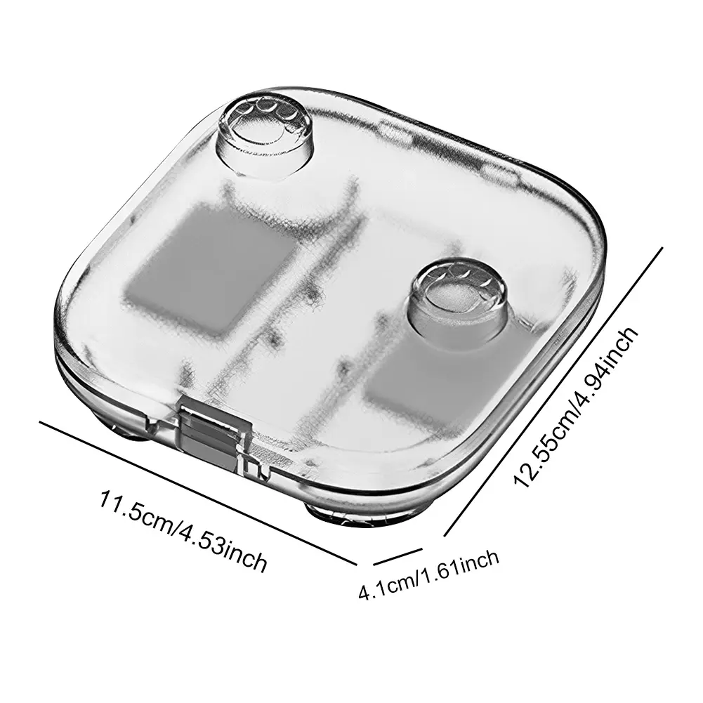 For Switch 2 Handle Storage Box Transparent Anti-scratch Clear Protector Shell with Game Card Slots For Switch 2 Joy-cons Handle