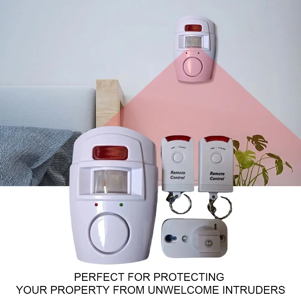 Wireless Motion Sensor Alarm Home Security PIR Alert Infrared Sensor Alarm With 2pcs Remote Controller for Door Shed Garage