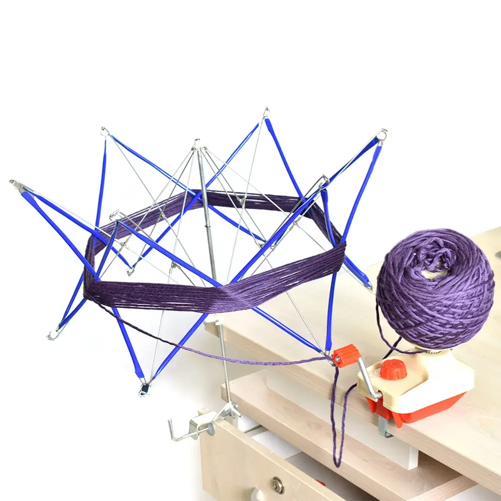 1/2Pcs Swift Yarn Thread Fiber String Wool Winder Holder Umbrella Brace Yarn Skein Twisters Practical Hand Operated Tool