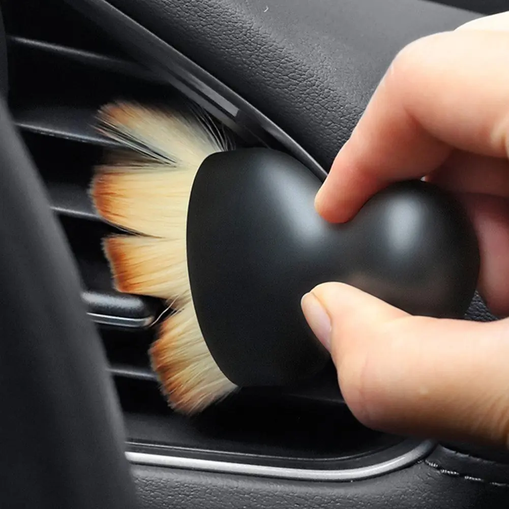 Auto Interior Dust Brush Nano Fiber Car Detailing Brush Center Console Cleaning Brush for Air Conditioner Vents Leather Computer