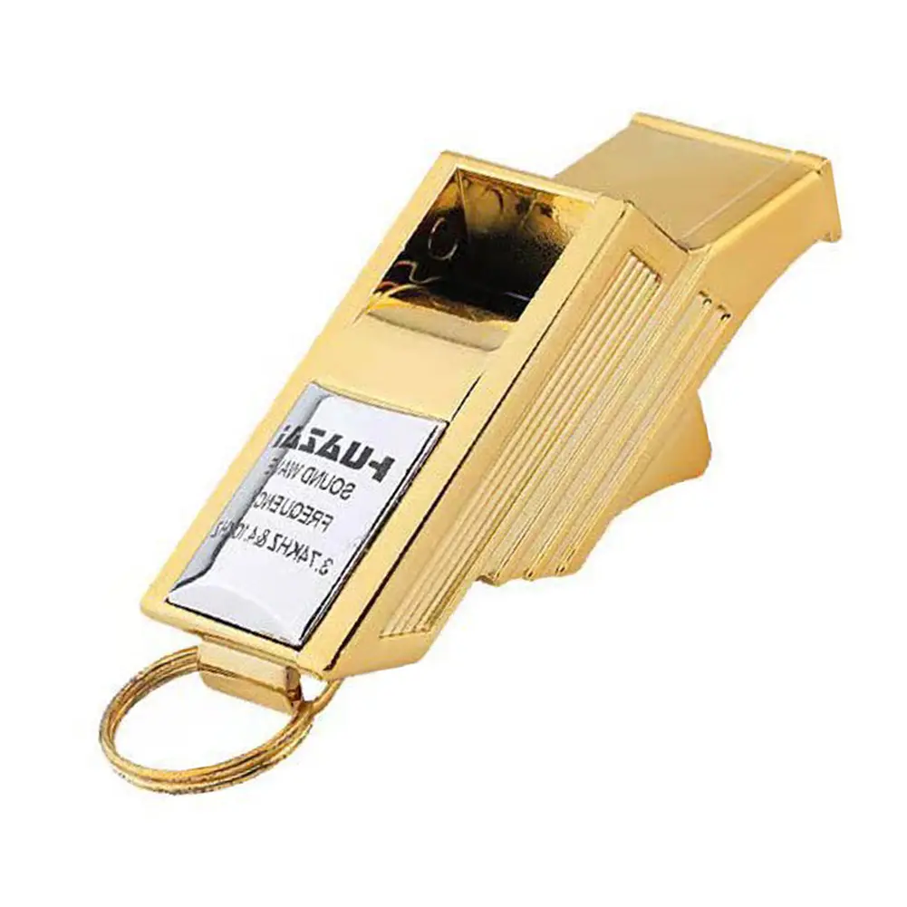 Loud Crisp Sound Whistles Ball-Less Emergency Whistle with Rope Mouthguard Plastic Whistle for Referees Competition Training