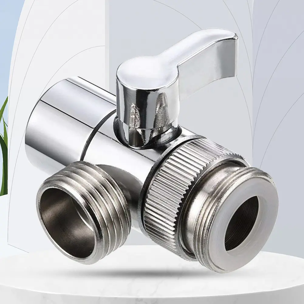 3 Way Sink Splitter Diverter Valve Copper Water Tap Connector Easy-to-Install Faucets Water Separator for Shower/Sink/Washbasin