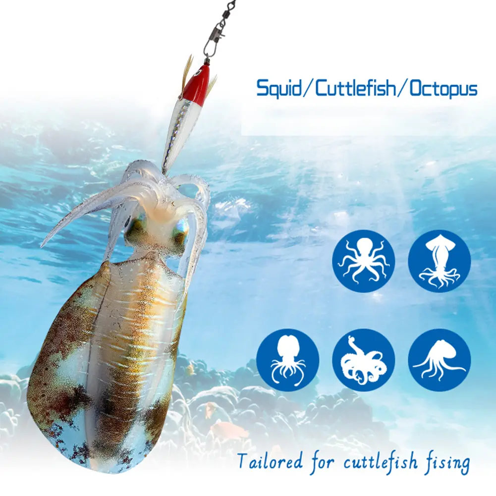 5.5g 7.5cm Luminous Fishing Lure Simulation Wood Shrimp Bait Silicone Octopus Bait for Fishing Artificial Bait 1-10pcs