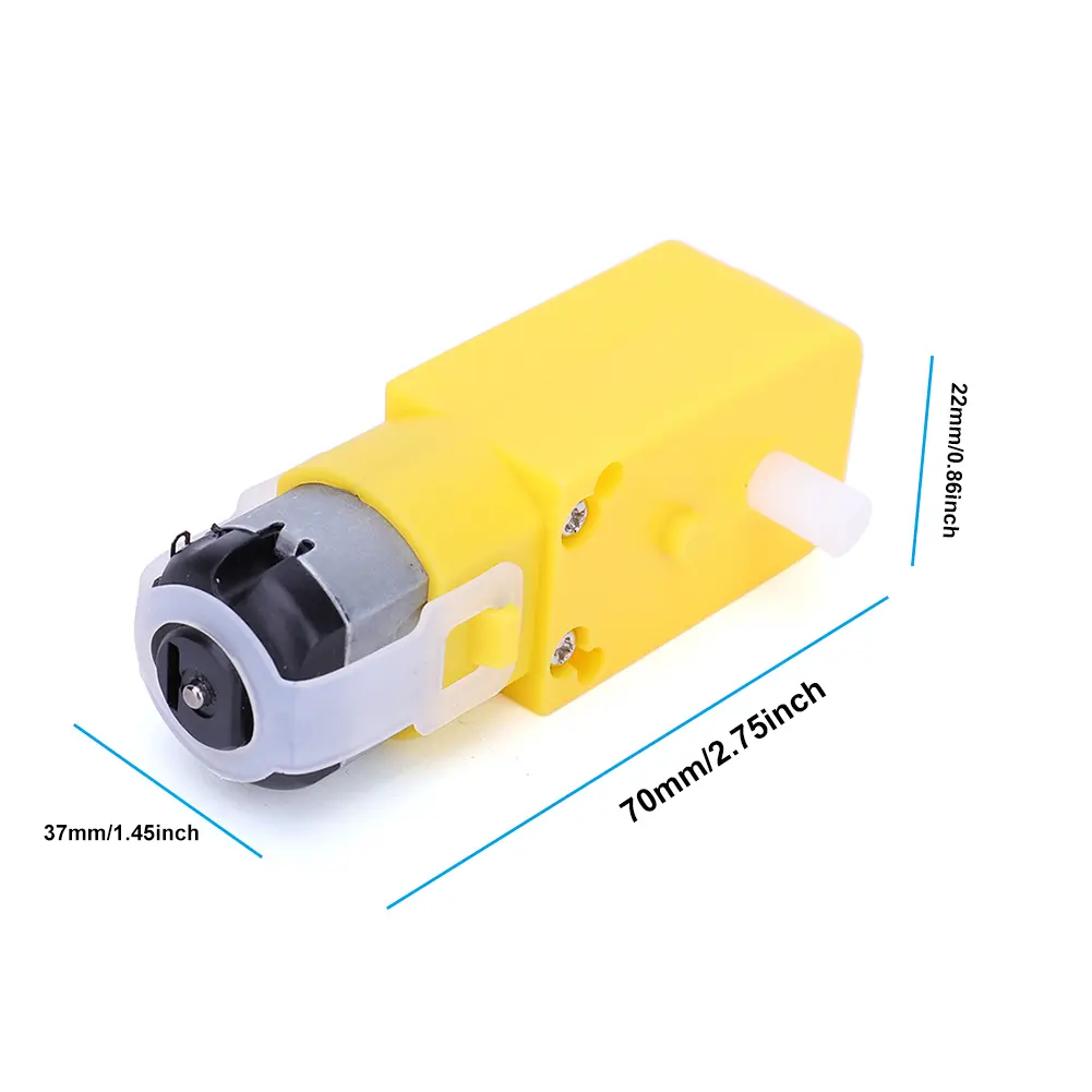 Dual Shaft Geared Motor Gearmotor Install EMC Gearbox Motor Smart Car Chassis Four Drive Car Motor for DIY Smart Car Robot