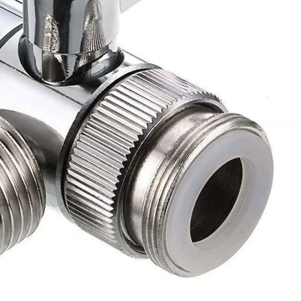 3 Way Sink Splitter Diverter Valve Copper Water Tap Connector Easy-to-Install Faucets Water Separator for Shower/Sink/Washbasin