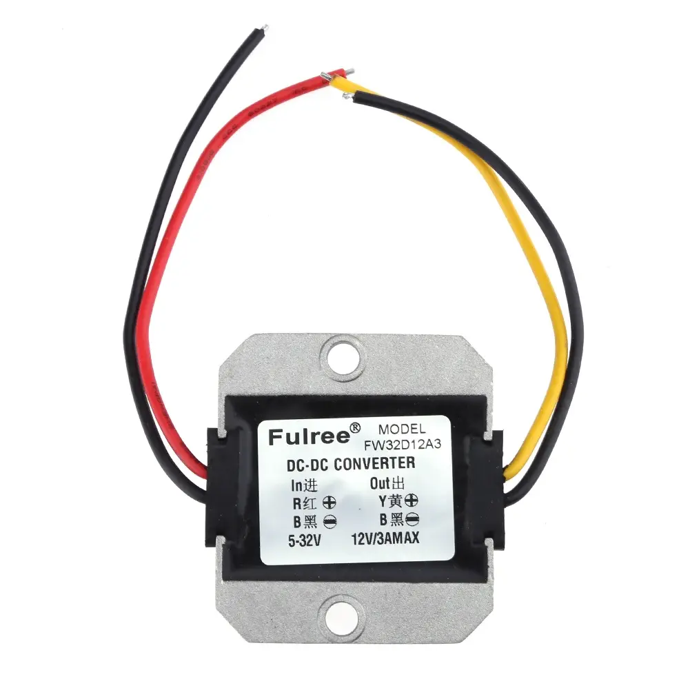 DC-DC 5-32 to 12V 3A Automatic Voltage Stabilizer Power Converter Regulator Automatic Boost Depressurization Heat Dissipation