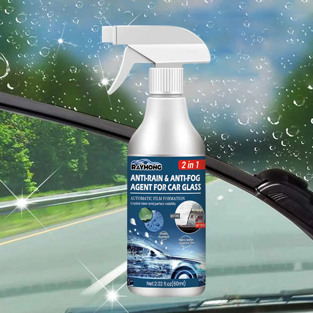 Car Glass Waterproof Coating Agent Long Lasting Car Glass Rainproof Antifogging Coating Agent for Windshield Rearview Mirror