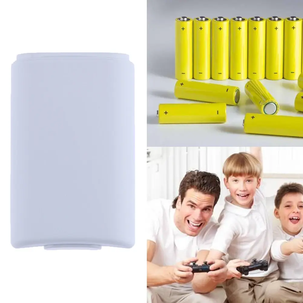 ABS Battery Back Pack Case with Sticker Plastic Wireless Controller Battery Cover Game Accessories Replacement for Xbox 360