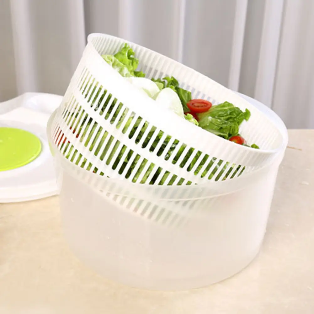 3 L Fruit Washer Quick and Easy Multi-Use Vegetable Dryer Drainer Strainer Kitchen Gadget with Bowl & Colander for Home Kitchen
