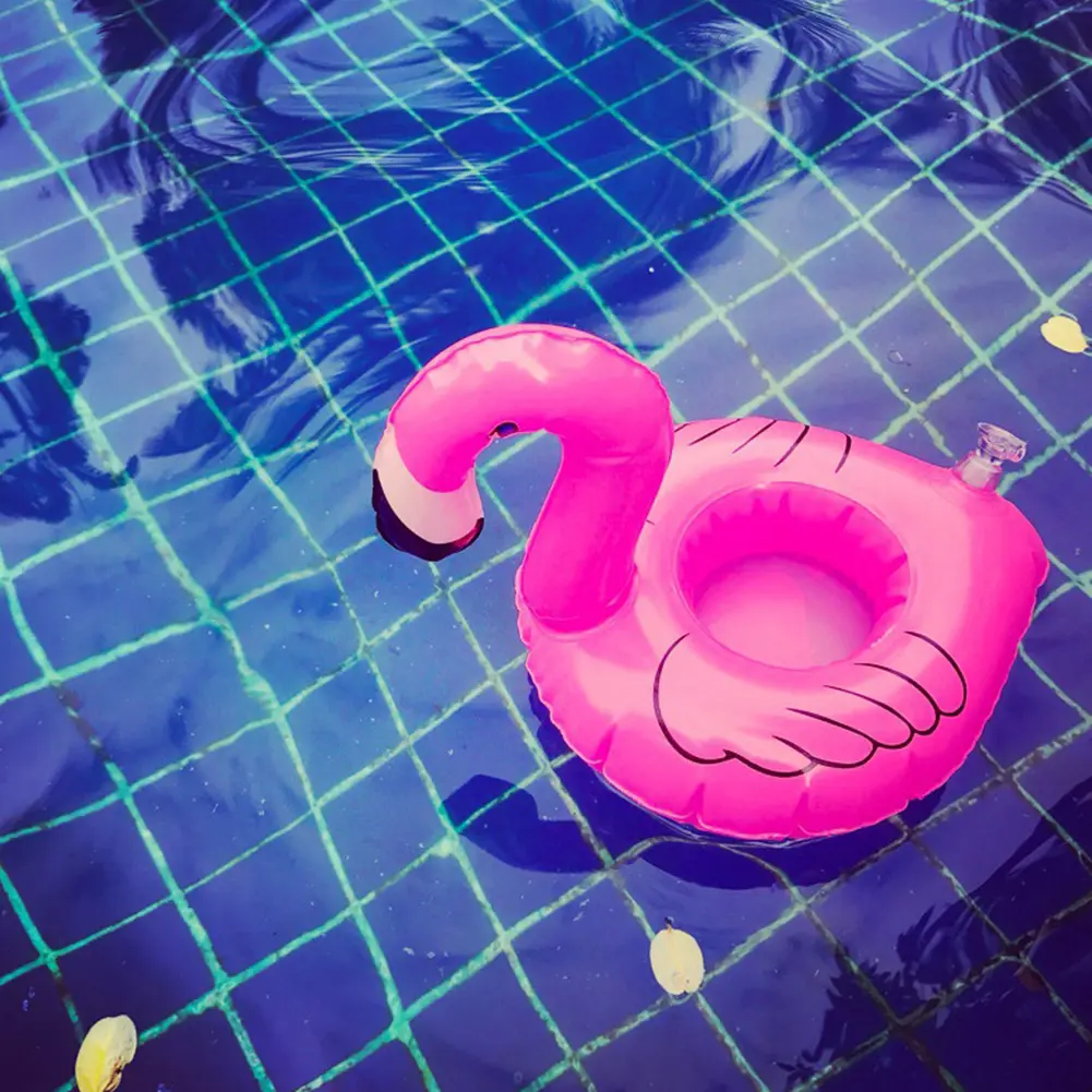 1-5PCS Float Inflatable Drink Cup Holder Pvc Floating Drink Cup Holder Party Decor Beach Inflatables Summer Holiday Product
