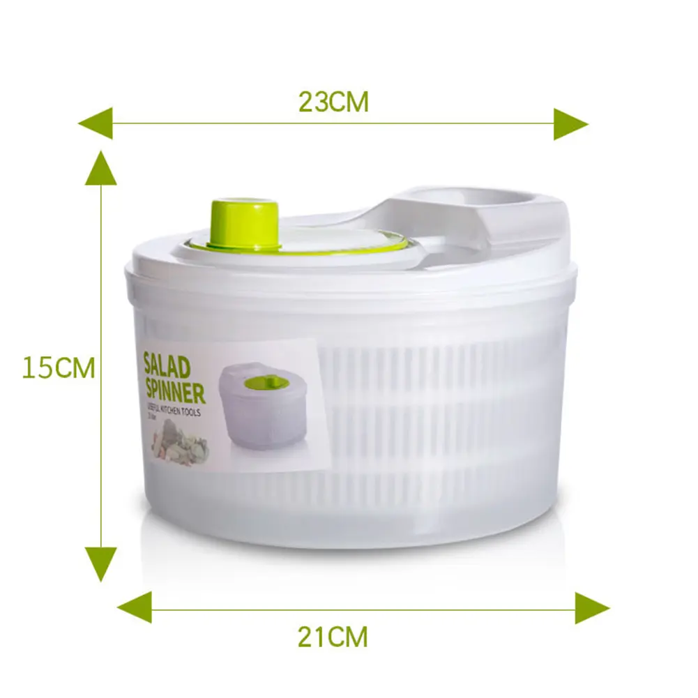 3 L Fruit Washer Quick and Easy Multi-Use Vegetable Dryer Drainer Strainer Kitchen Gadget with Bowl & Colander for Home Kitchen