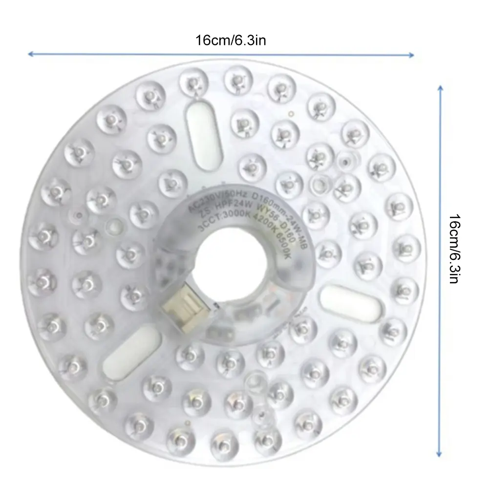 3.9/4.9/6.2 Inch 15/18/24W Ceiling Flush Light Replacement Panel CRI90 Pendant Light Round Panel Flush Mount Ceiling Light Panel