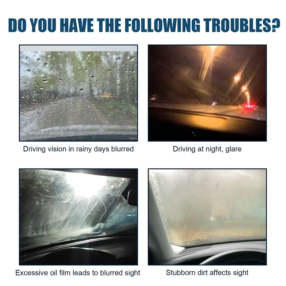Car Glass Waterproof Coating Agent Long Lasting Car Glass Rainproof Antifogging Coating Agent for Windshield Rearview Mirror