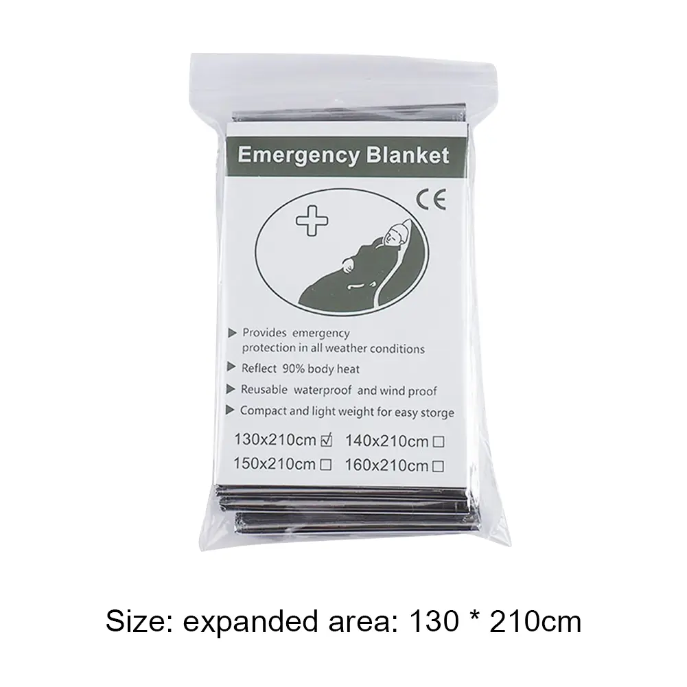 1-30PCS Emergency Blanket Foil Mylar Thermal Blanket for Hiking Marathons Survival Blanket Waterproof Foil Thermal for Camping