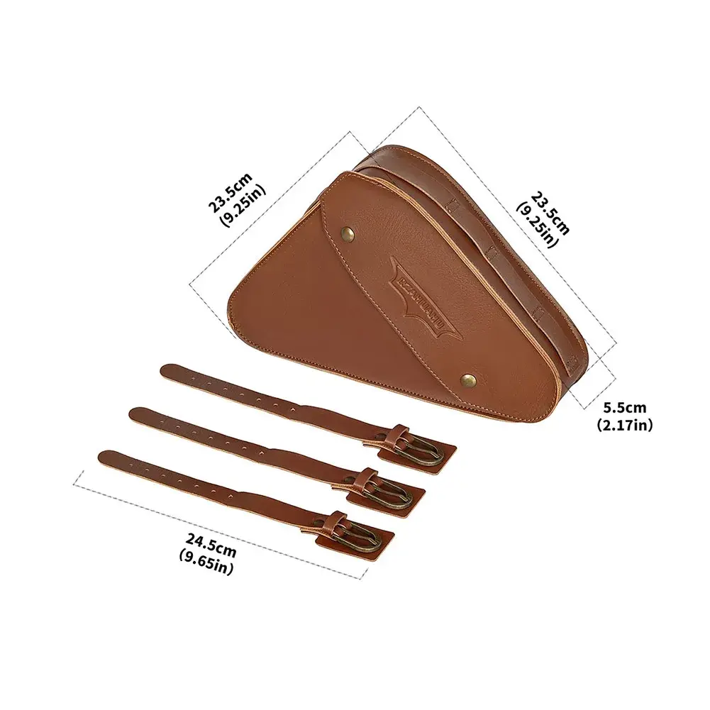 Bike Retro Triangle Bag PVC Bicycle Front Frame Bag Large Capacity Cycling Front Tube Bag for Mountain Road Bike