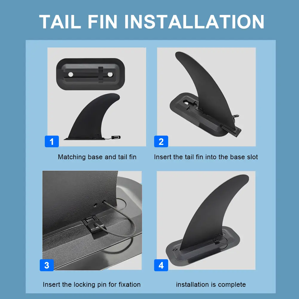 Paddle Board Fin Quick Release Surfboard Tail Fin Detachable Stand Up Board Fin Protective for Long Board Surfboard