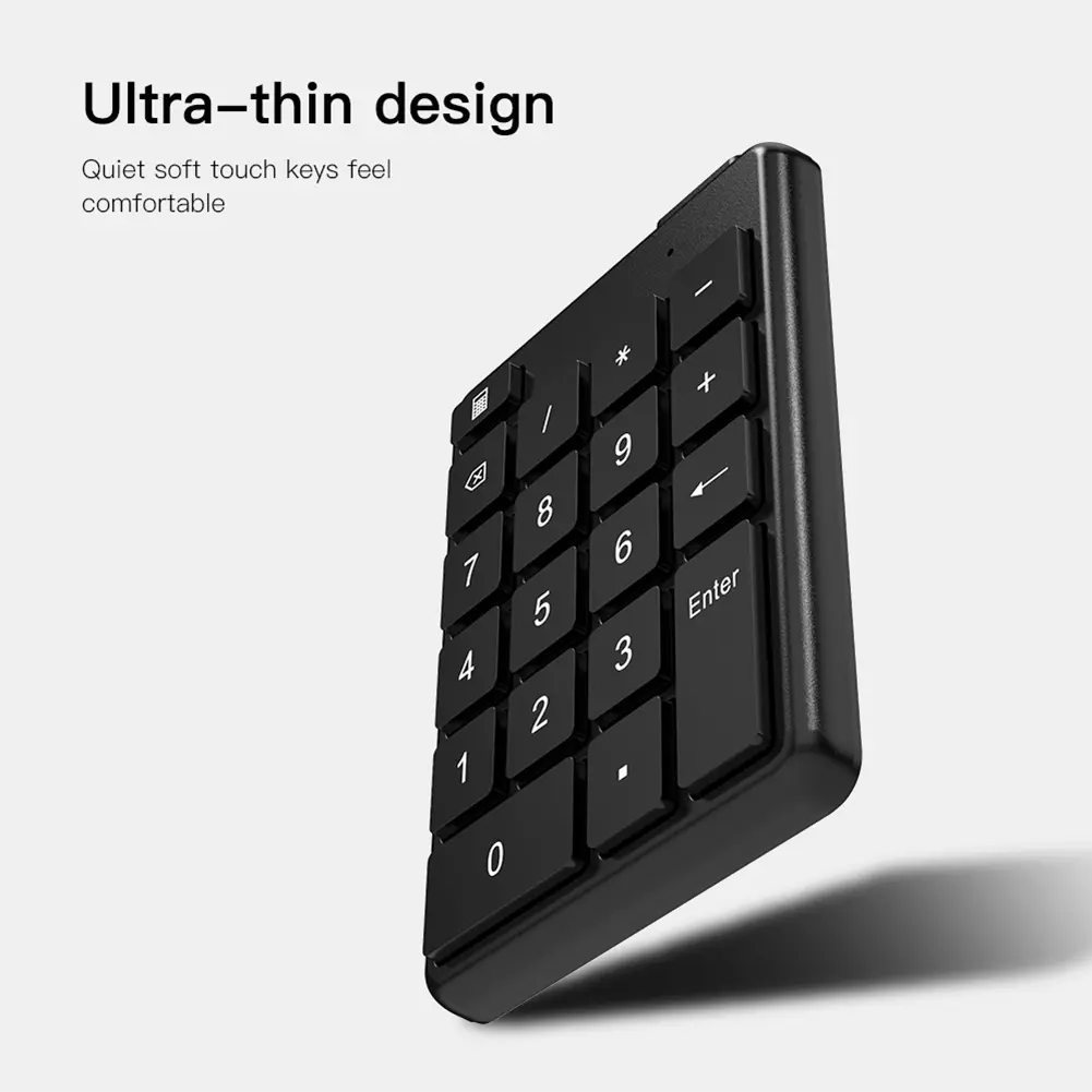 USB Number Keypad Bluetooth 5.0 Wireless Digital 19 Key Mini Keyboard Smart Keypad For PC Laptop Notebook Tablets