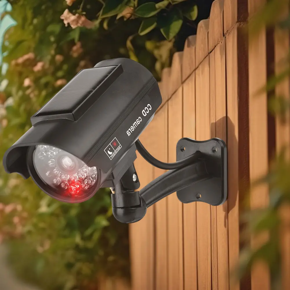 Dummy CCTV Camera Weatherproof Fake Surveillance Camera with Flashing Red LED Light CCTV Security Camera Indoor Or Outdoor Use