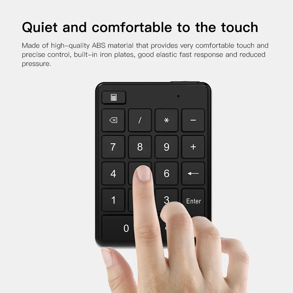 USB Number Keypad Bluetooth 5.0 Wireless Digital 19 Key Mini Keyboard Smart Keypad For PC Laptop Notebook Tablets