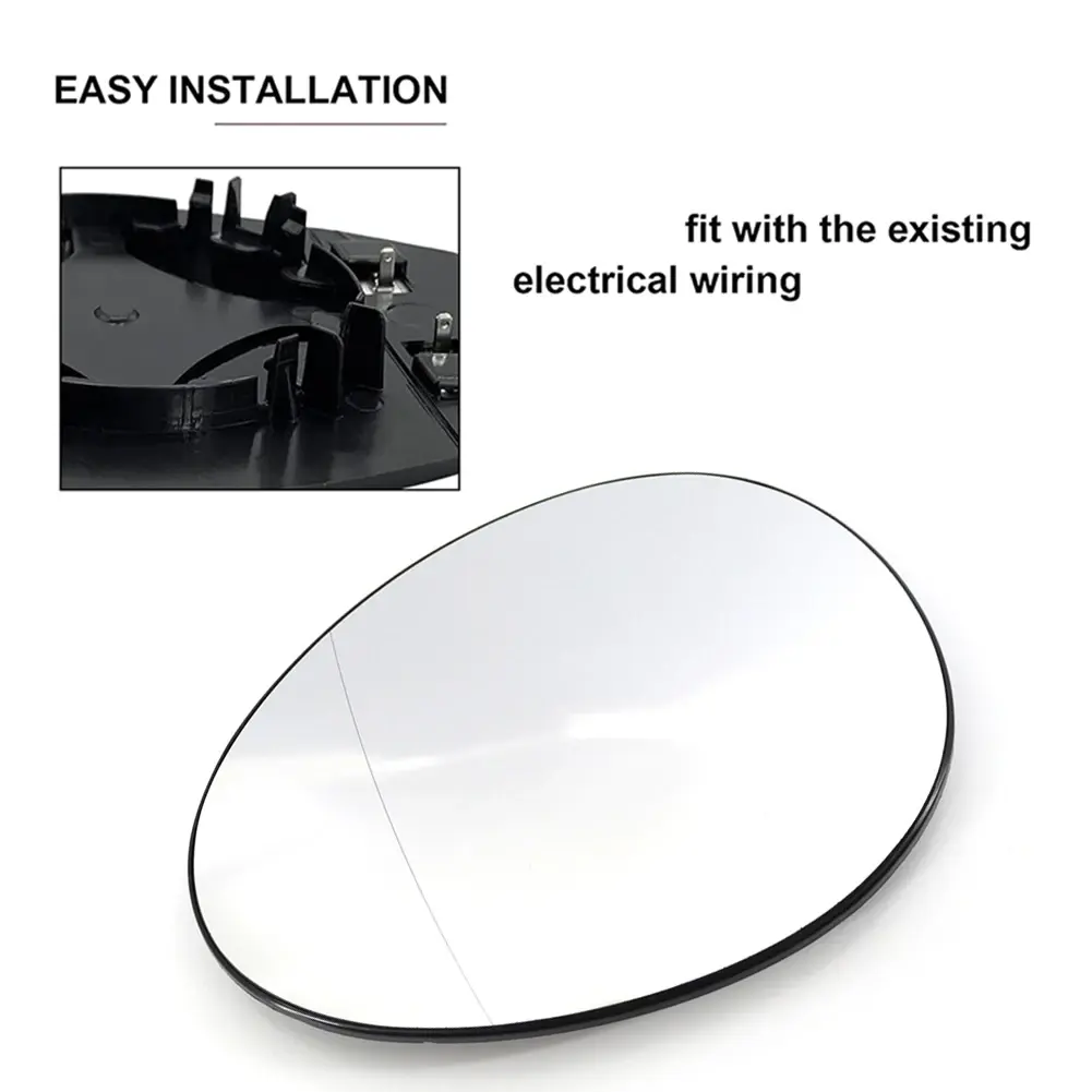 1/2Pcs For MK2 Mini R55 S/JCW/Clubman 2008-2014 Car Left Right Side Wing Mirror Glass Heated Rearview Mirror Auto Exterior Parts