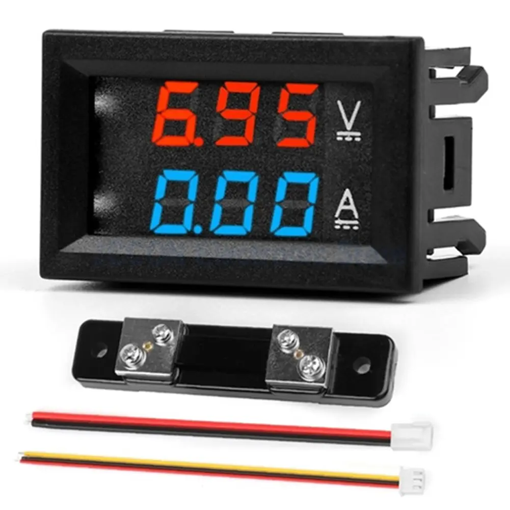 10A 50A 100A Amp Volt Amp Tester Digital Voltage Current Meter DC0-100V  0.56inch LED Display High Precision Measuring Tool