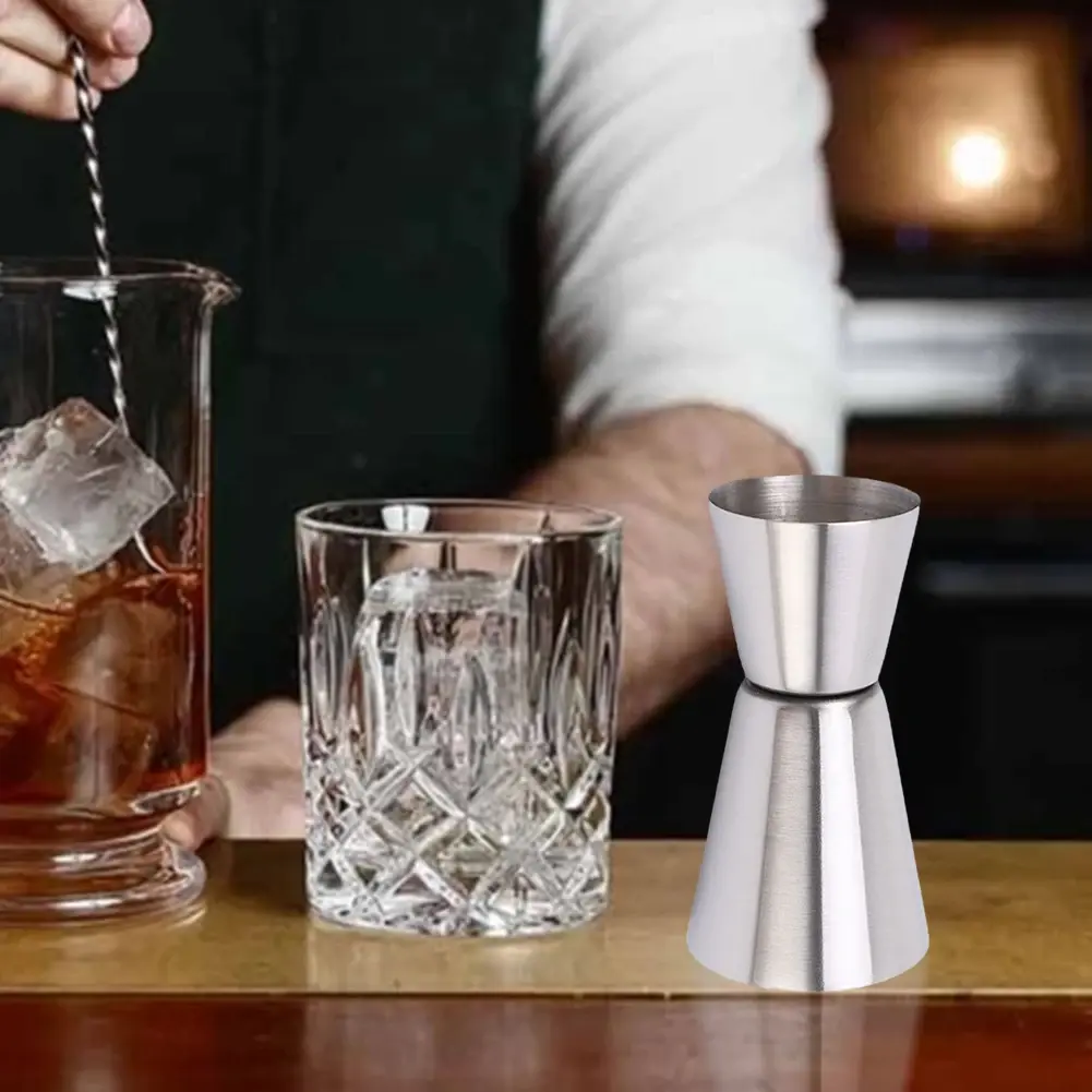 Double Jigger Shot Glass Measuring Cup Shot Measure Jigger Stainless Steel Jigger for Bartender Bar Supplies for Bartending