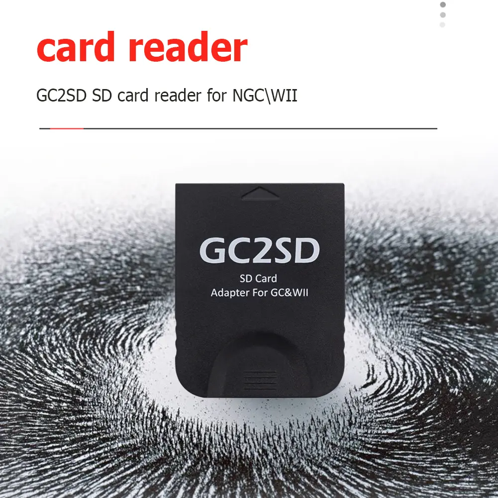 Professional GC2SD Memory Card Reader for SD Card Plug and Play Memory Card Slot Adapter for GameCube Wii Game Consoles