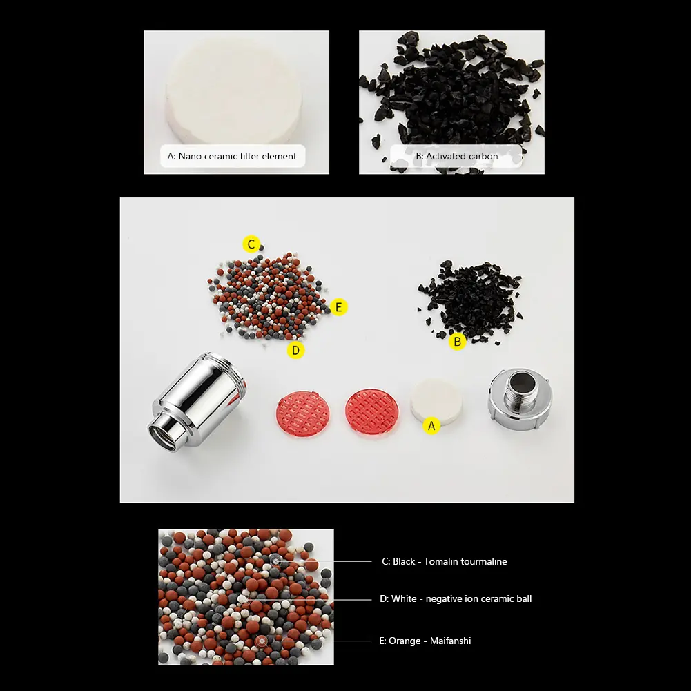 Activated Carbon Filtered Showers Head Easy Installation Faucet Purification Strainer Detachable Easy Use Bathroom Accessories
