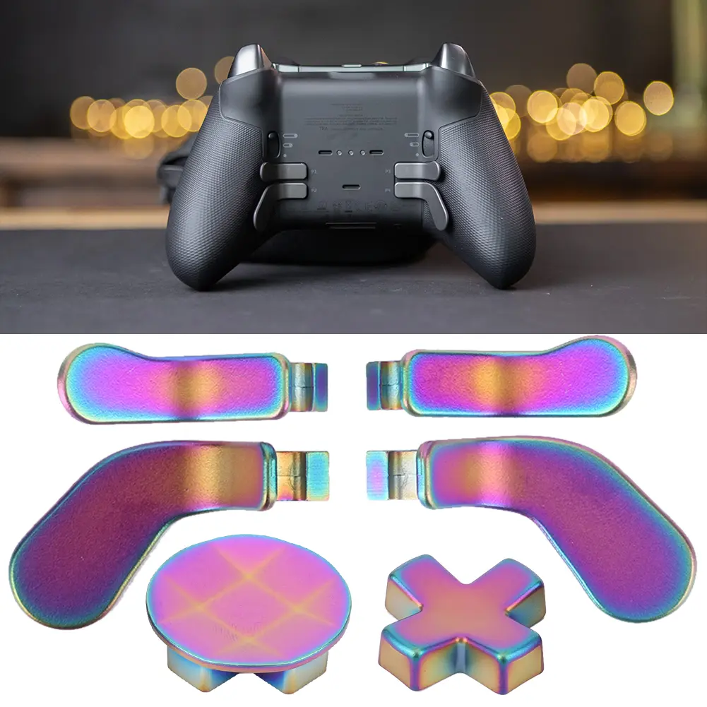 6 in 1 Metal Controller Accessories with 4 Paddles 2 D-pad Accessories Parts Replacement Parts Kit for Xbox One Elite Series 2