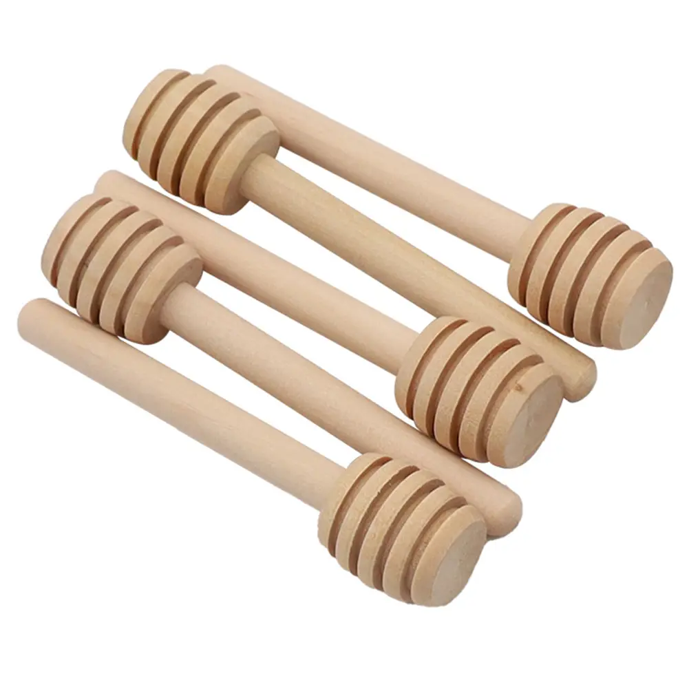 10-30Pcs Honey Stir Bar Mixing Handle Jar Practical Honey Mixing Stick Long Handle Wooden Dipper Honey Kitchen Tools