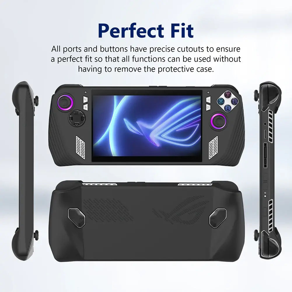Game Console Case Soft Silicone Shell Sleeve Anti-Scratch Protector Cover Sleeve Dustproof Game Accessories for ASUS ROG Ally