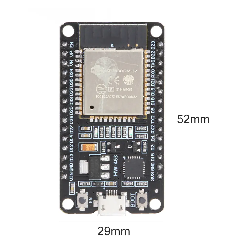 For ESP-32S ESP-WROOM-32 ESP32 WiFi Bluetooth-Compatible Development Board PCB Module with Antenna Accessories
