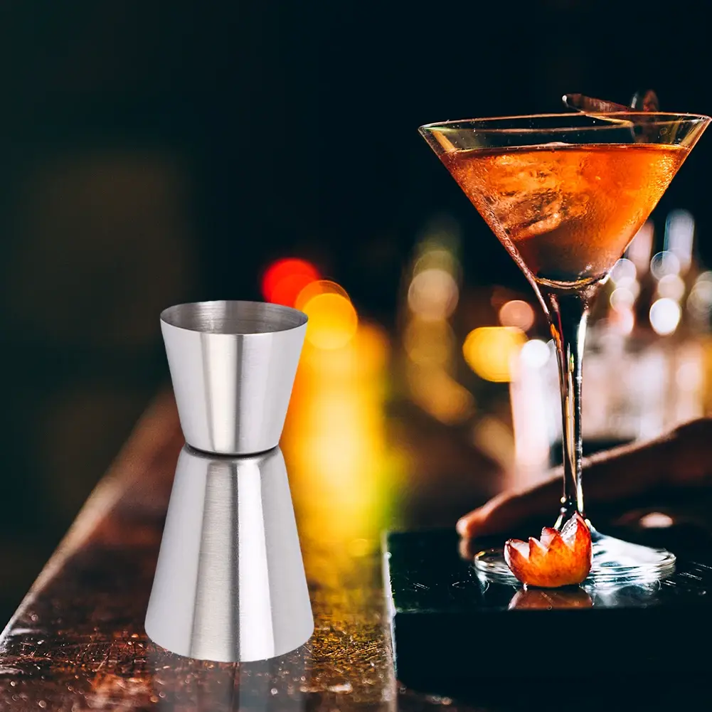 Double Jigger Shot Glass Measuring Cup Shot Measure Jigger Stainless Steel Jigger for Bartender Bar Supplies for Bartending