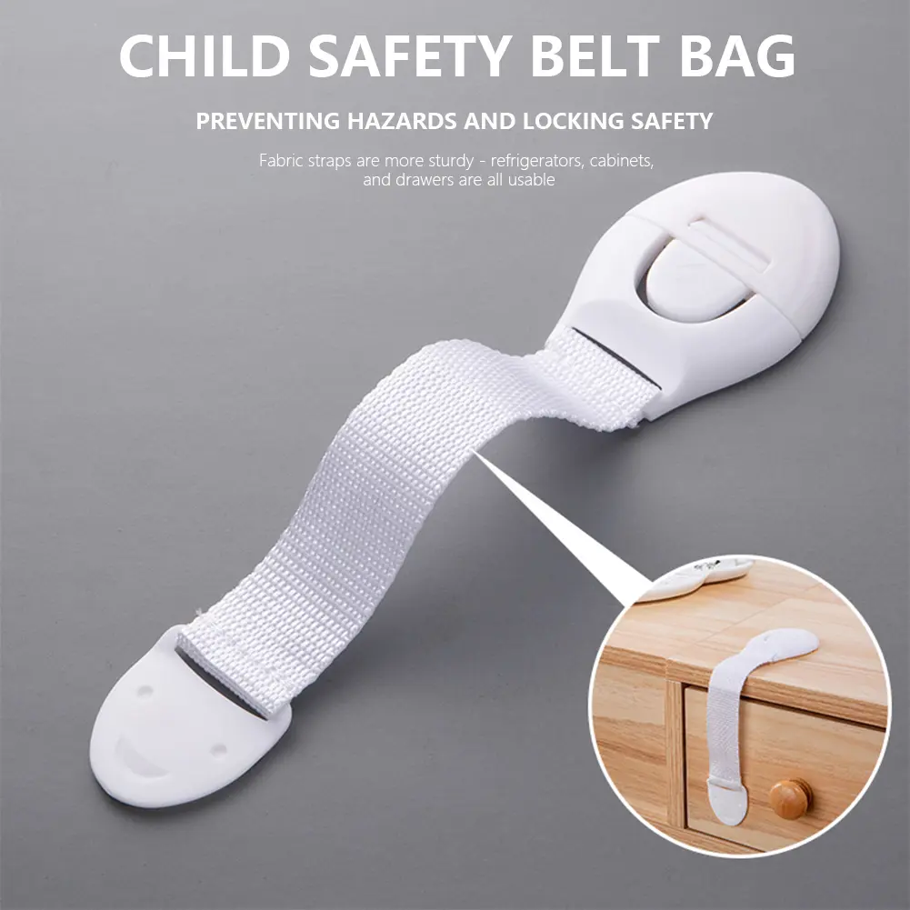 1-20PCS Baby Safety Lock Adhesive Child Safety Strap Locks Versatile Kids Proof for Cupboards Door Window Refrigerator