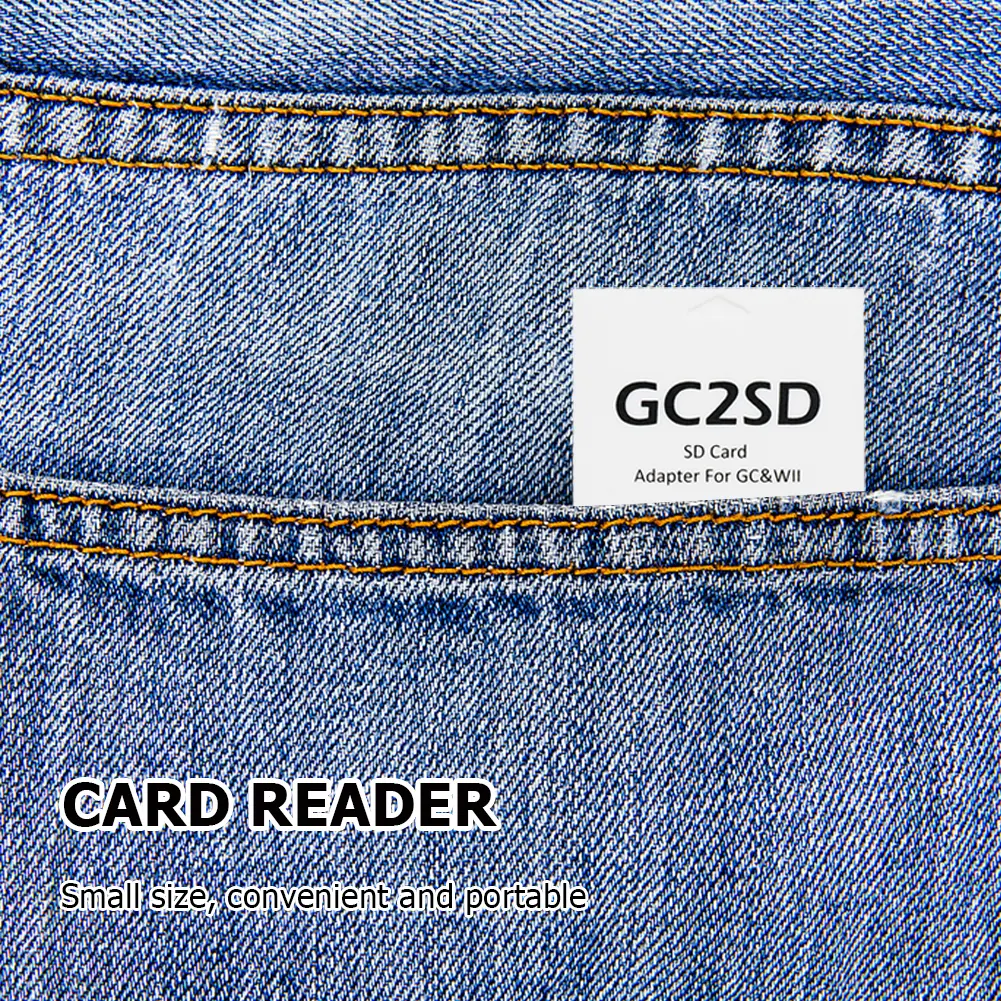 Professional GC2SD Memory Card Reader for SD Card Plug and Play Memory Card Slot Adapter for GameCube Wii Game Consoles
