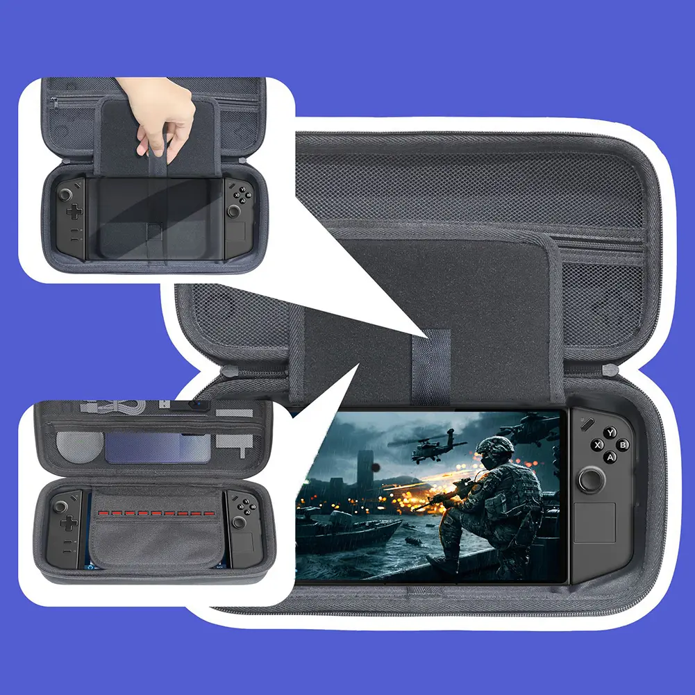 Hard Carrying Case Shockproof Portable Storage Bag Anti-Drop Carrying Bag with Mesh Pocket for Legion Go Game Console