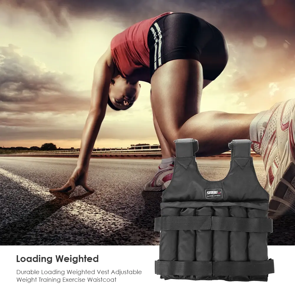 1-50kg Weighted Vest Adjustable Loading Weight Jacket Exercise Waistcoat Durable For Training Fitness Men And Women