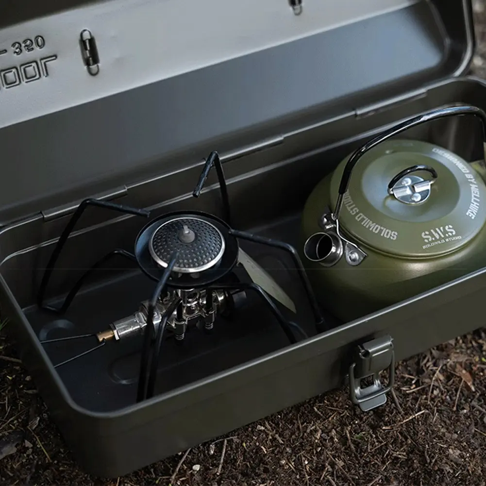 0.8L Outdoor Camping Kettle with Handle Ultralight Coffee Kettle Anti-Slip Water Kettle Tableware Tourist Cookware Supplies