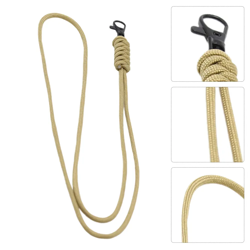 1-10Pcs Outdoor Paracord Lanyard Hanging Neck Strap For Mobile Phone Camping Lights Keys Headphone Braided Lanyard